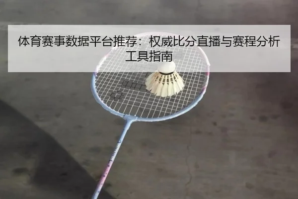 体育赛事数据平台推荐：权威比分直播与赛程分析工具指南